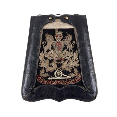 Lot 606 - AN OFFICER'S DRESS SABRETACHE OF THE 4TH LANCASHIRE ARTILLERY VOLUNTEERS