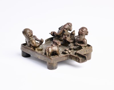 Lot 1 - A SMALL SAIVITE SHRINE, WESTERN DECCAN, 17TH/18TH CENTURY