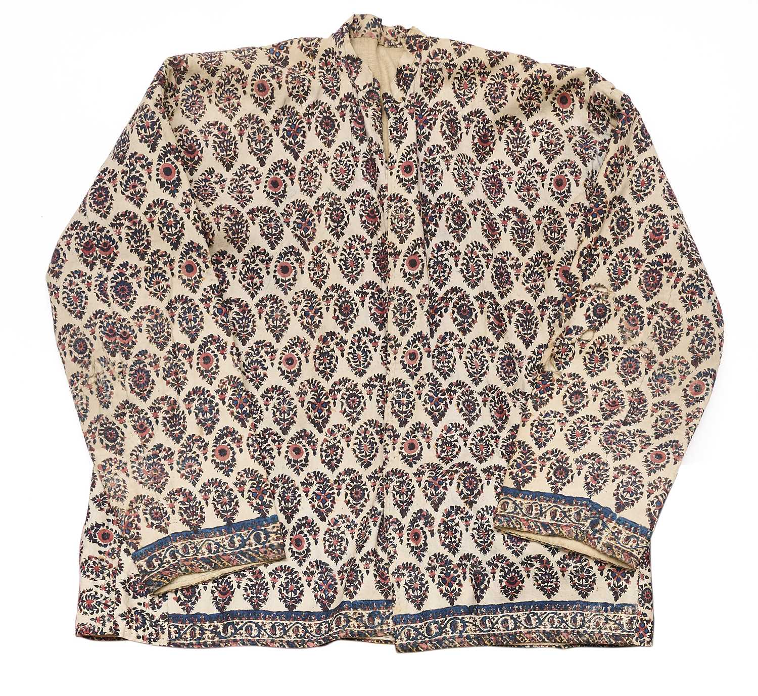 Lot 45 - AN INDIAN KALAMKARI JACKET, 20TH CENTURY