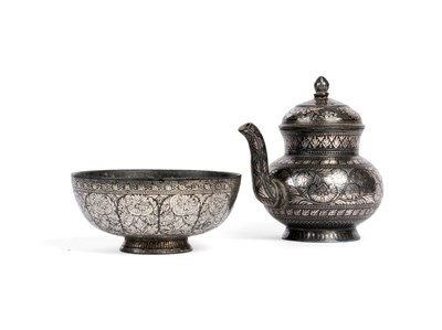 Lot 426 - TWO BIDRI VESSELS, DECCAN, INDIA, 1860-80