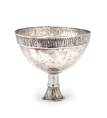Lot 98 - A RARE SILVER WINE GOBLET, NURISTAN, AFGHANISTAN, 19TH CENTURY