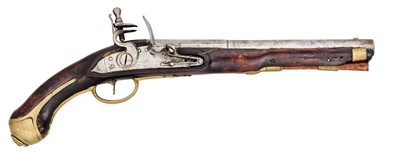 Lot 327 - AN AUSTRIAN 14-BORE FLINTLOCK MILITARY OFFICER’S PISTOL, CIRCA 1760-70
