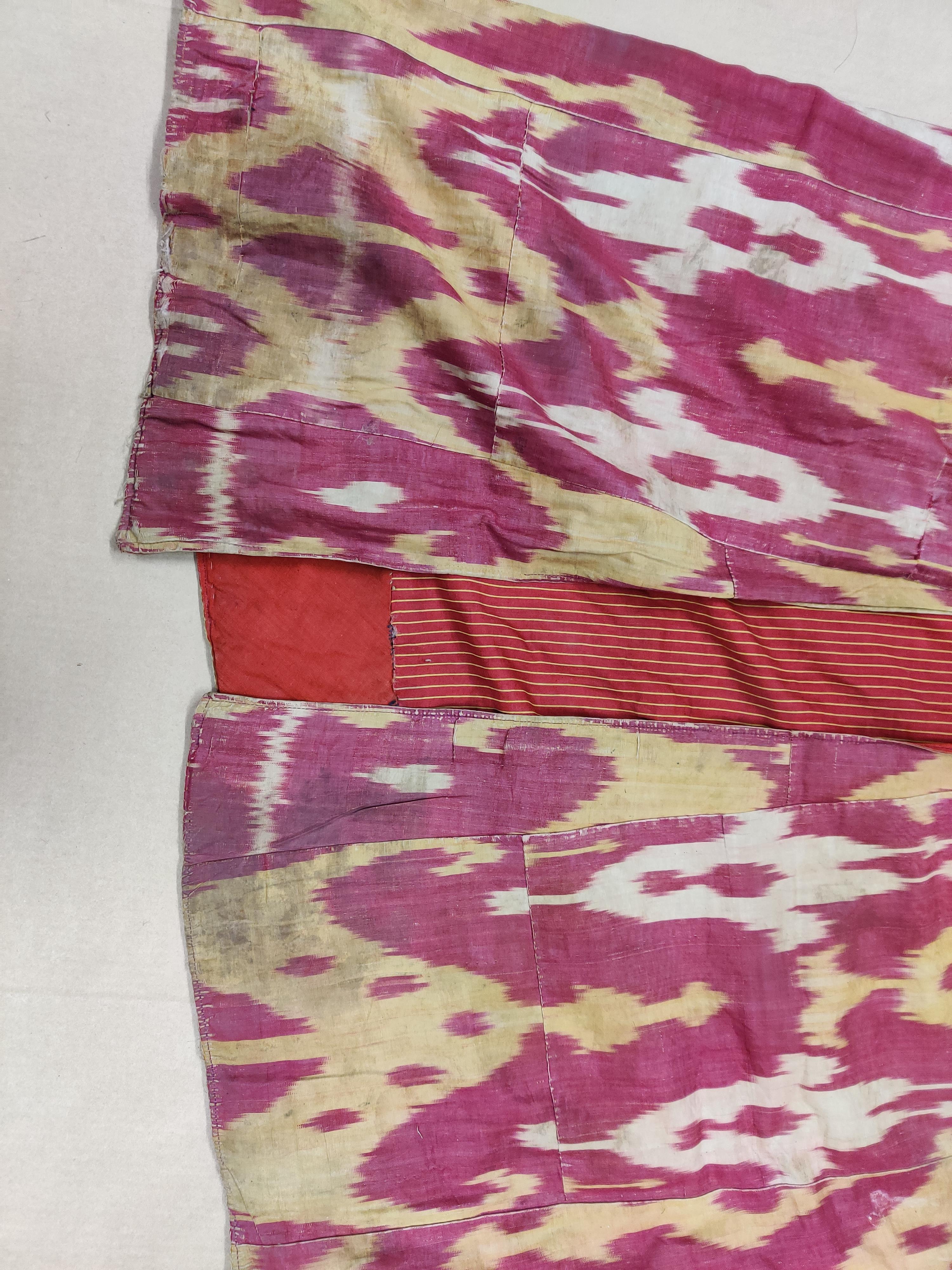 Lot 177 - TWO QUILTED IKAT LADIES' CHAPAN, UZBEKISTAN,