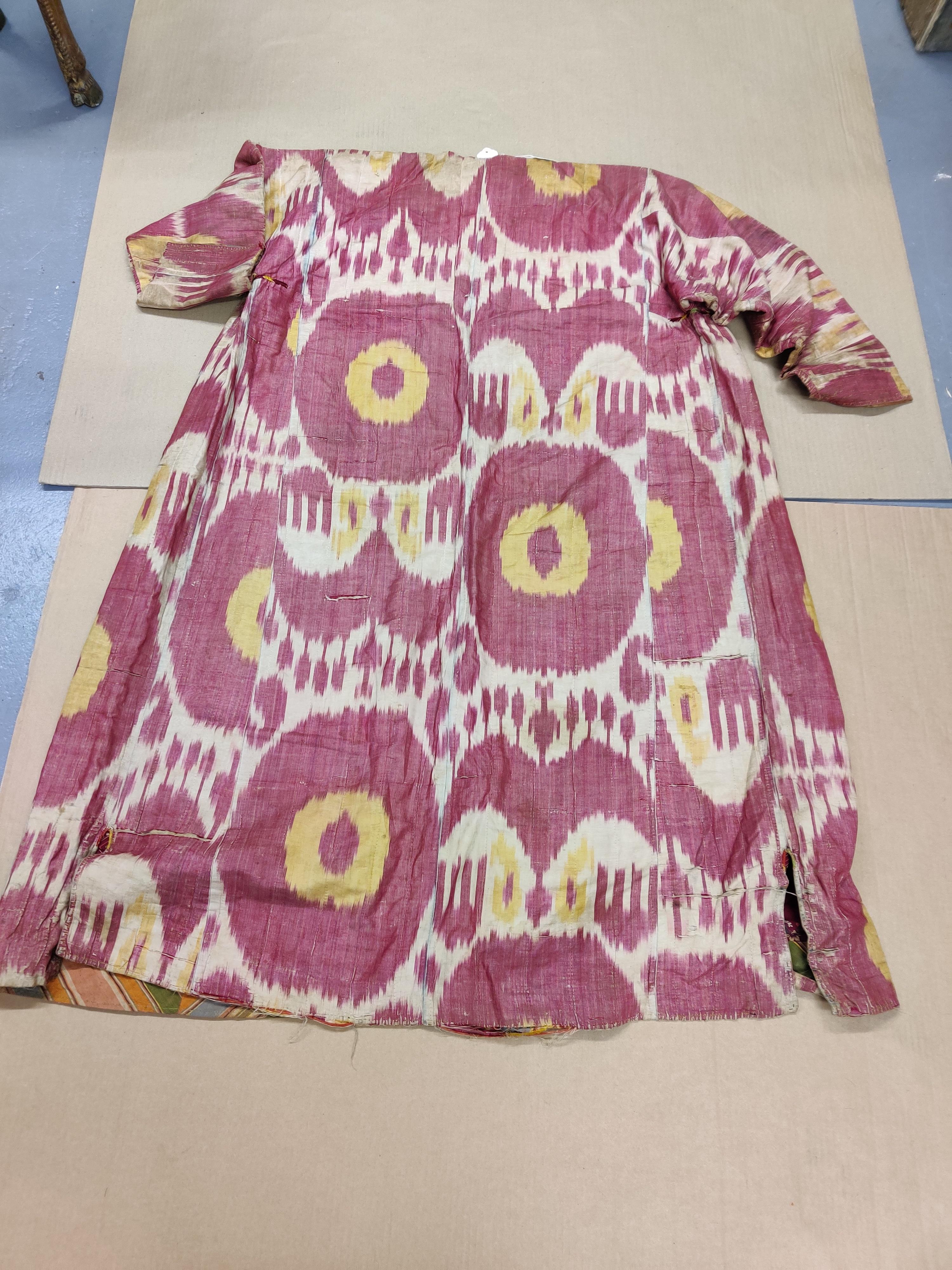 Lot 177 - TWO QUILTED IKAT LADIES' CHAPAN, UZBEKISTAN,