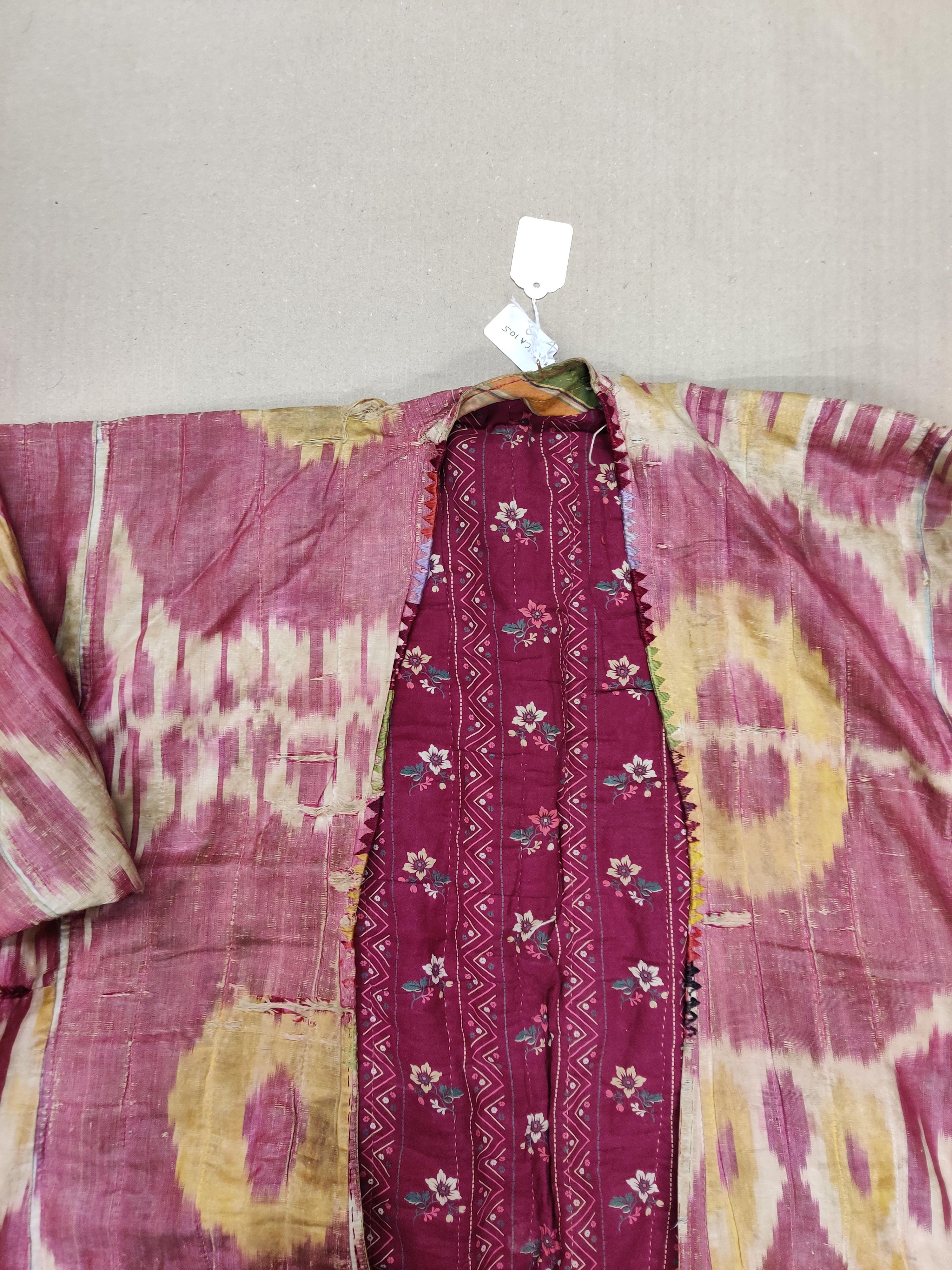 Lot 177 - TWO QUILTED IKAT LADIES' CHAPAN, UZBEKISTAN,