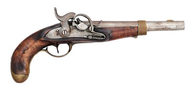 Lot 329 - A GERMAN (SAXON) 15 BORE PERCUSSION MODEL 1812/38 CAVALRY PISTOL