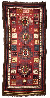 Lot 174 - A UZBEK PILED RUG, FIRST HALF 20TH CENTURY