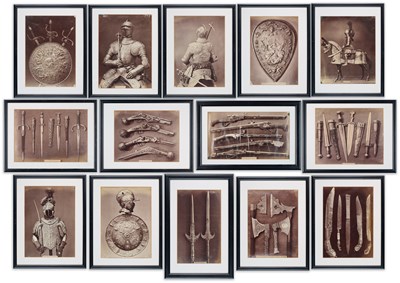 Lot 133 - FOURTEEN ALBUMIN PHOTOGRAPHIC PRINTS OF ARMOUR AND WEAPONS IN THE SAXON ROYAL ARMOURIES