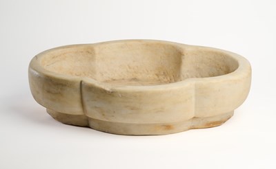 Lot 508 - A MARBLE BOWL, PROBABLY INDIA, 20TH CENTURY
