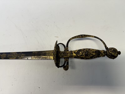 Lot 53 - A FINE FRENCH SMALL-SWORD WITH CHISELLED AND GILT STEEL, CIRCA 1750-60