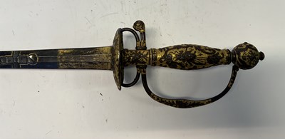 Lot 53 - A FINE FRENCH SMALL-SWORD WITH CHISELLED AND GILT STEEL, CIRCA 1750-60
