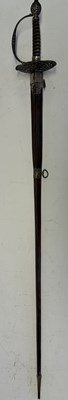 Lot 50 - AN ENGLISH SILVER-HILTED SMALL-SWORD, CIRCA 1765