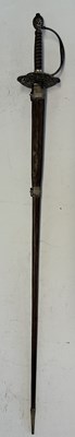 Lot 50 - AN ENGLISH SILVER-HILTED SMALL-SWORD, CIRCA 1765