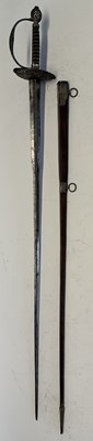 Lot 50 - AN ENGLISH SILVER-HILTED SMALL-SWORD, CIRCA 1765