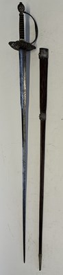 Lot 50 - AN ENGLISH SILVER-HILTED SMALL-SWORD, CIRCA 1765