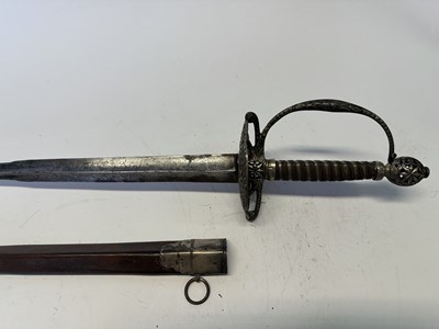 Lot 50 - AN ENGLISH SILVER-HILTED SMALL-SWORD, CIRCA 1765