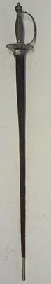 Lot 48 - A FINE ENGLISH SILVER-HILTED SMALL-SWORD RETAILED BY BOCK, COCKSPUR STREET, CHAR. CROSS, CIRCA 1768