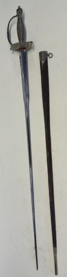Lot 48 - A FINE ENGLISH SILVER-HILTED SMALL-SWORD RETAILED BY BOCK, COCKSPUR STREET, CHAR. CROSS, CIRCA 1768