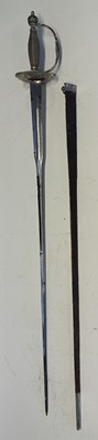 Lot 48 - A FINE ENGLISH SILVER-HILTED SMALL-SWORD RETAILED BY BOCK, COCKSPUR STREET, CHAR. CROSS, CIRCA 1768
