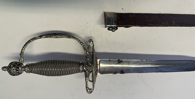 Lot 48 - A FINE ENGLISH SILVER-HILTED SMALL-SWORD RETAILED BY BOCK, COCKSPUR STREET, CHAR. CROSS, CIRCA 1768