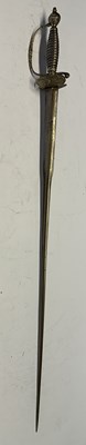 Lot 51 - AN ENGLISH SILVER-HILTED SMALL-SWORD, LONDON SILVER HALLMARKS FOR 1764, MAKER’S MARK OF