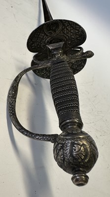 Lot 56 - A FRENCH SILVER-HILTED SMALL-SWORD, MID-LATE 18TH CENTURY
