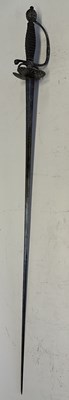 Lot 56 - A FRENCH SILVER-HILTED SMALL-SWORD, MID-LATE 18TH CENTURY