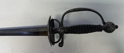 Lot 56 - A FRENCH SILVER-HILTED SMALL-SWORD, MID-LATE 18TH CENTURY