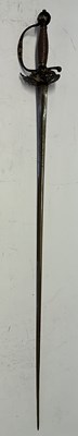 Lot 60 - AN UNUSUAL CONTINENTAL SMALL-SWORD, MID-18TH CENTURY