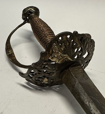 Lot 60 - AN UNUSUAL CONTINENTAL SMALL-SWORD, MID-18TH CENTURY
