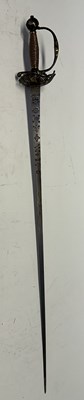 Lot 60 - AN UNUSUAL CONTINENTAL SMALL-SWORD, MID-18TH CENTURY