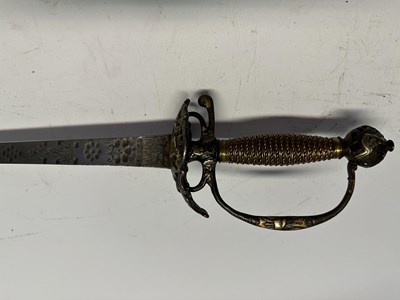 Lot 60 - AN UNUSUAL CONTINENTAL SMALL-SWORD, MID-18TH CENTURY