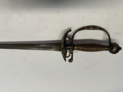 Lot 60 - AN UNUSUAL CONTINENTAL SMALL-SWORD, MID-18TH CENTURY