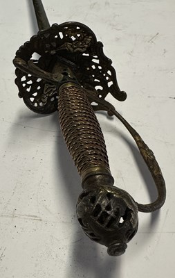 Lot 60 - AN UNUSUAL CONTINENTAL SMALL-SWORD, MID-18TH CENTURY