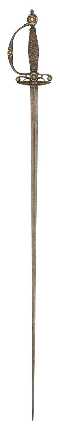 Lot 57 - A STEEL-HILTED SMALL-SWORD, LATE 18TH CENTURY, PROBABLY RUSSIAN