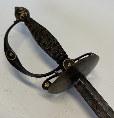 Lot 57 - A STEEL-HILTED SMALL-SWORD, LATE 18TH CENTURY, PROBABLY RUSSIAN
