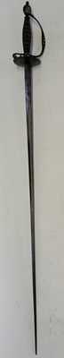 Lot 57 - A STEEL-HILTED SMALL-SWORD, LATE 18TH CENTURY, PROBABLY RUSSIAN