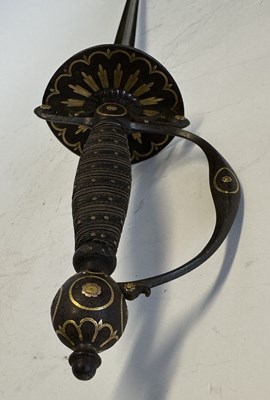 Lot 57 - A STEEL-HILTED SMALL-SWORD, LATE 18TH CENTURY, PROBABLY RUSSIAN