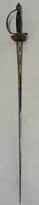 Lot 54 - A FINE FRENCH SMALL-SWORD WITH CHISELLED AND GILT HILT, MID-18TH CENTURY