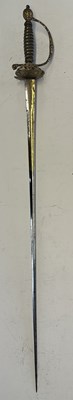 Lot 54 - A FINE FRENCH SMALL-SWORD WITH CHISELLED AND GILT HILT, MID-18TH CENTURY