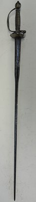 Lot 61 - A FRENCH SMALL-SWORD WITH CHISELLED AND GILT HILT, MID-18TH CENTURY