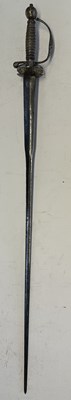 Lot 61 - A FRENCH SMALL-SWORD WITH CHISELLED AND GILT HILT, MID-18TH CENTURY