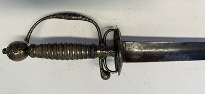Lot 61 - A FRENCH SMALL-SWORD WITH CHISELLED AND GILT HILT, MID-18TH CENTURY