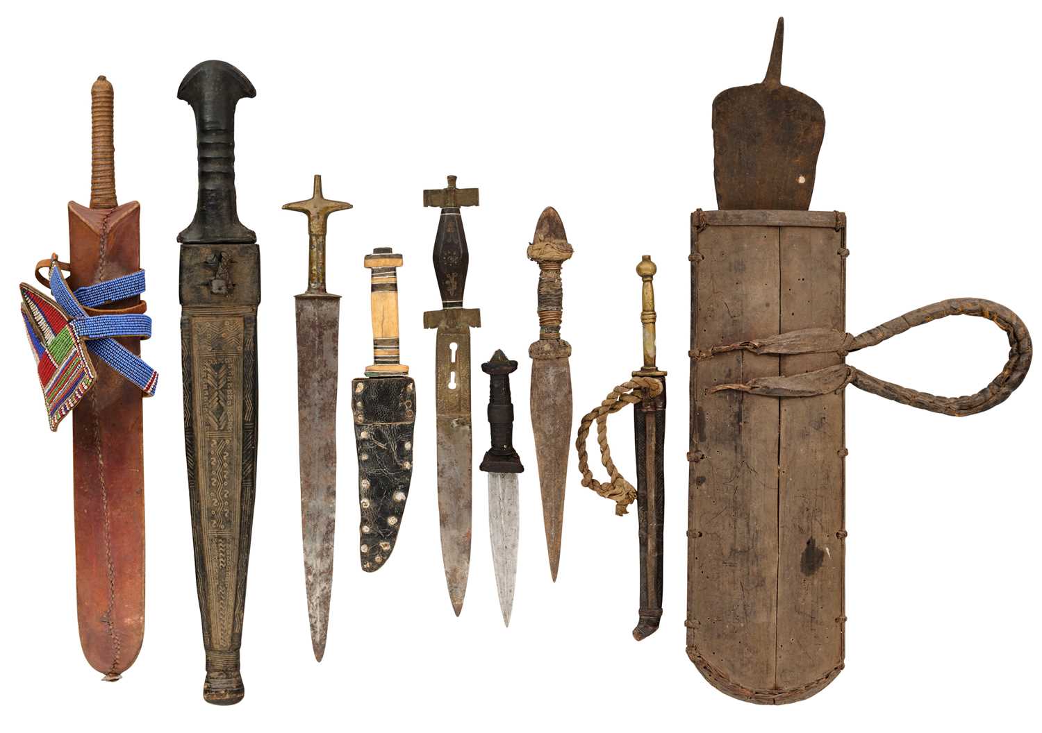 Lot 519 - THIRTY-FOUR VARIOUS AFRICAN DAGGERS, 20TH CENTURY AND LATER