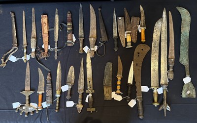 Lot 519 - THIRTY-FOUR VARIOUS AFRICAN DAGGERS, 20TH CENTURY AND LATER