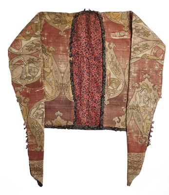 Lot 179 - A SILK BROCADE JACKET, PERSIA, 17TH CENTURY AND LATER