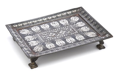 Lot 148 - A BIDRI TRAY, DECCAN, EARLY 19TH CENTURY