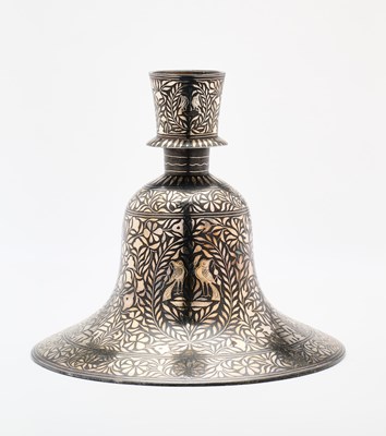 Lot 143 - A BIDRI HUQQA BOTTLE, BENGAL, 19TH CENTURY