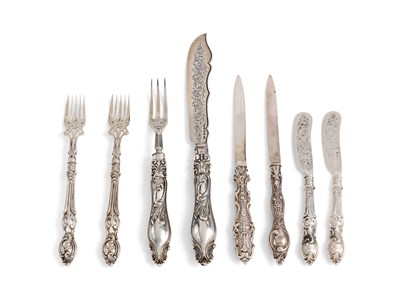 Lot 701 - A GROUP OF EIGHT VICTORIAN SILVER SERVING PIECES