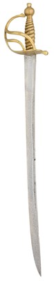 Lot 412 - A 1751 PATTERN HANGER OF THE HUNTINGDON MILITIA, CIRCA 1760